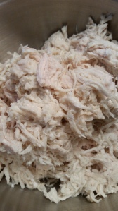 This is how I received the chicken - perfectly cooked and shredded with zero fat. I felt spoiled!